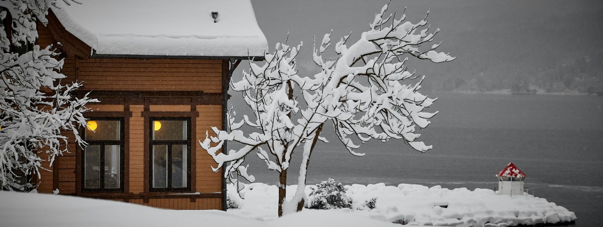 house in the snow